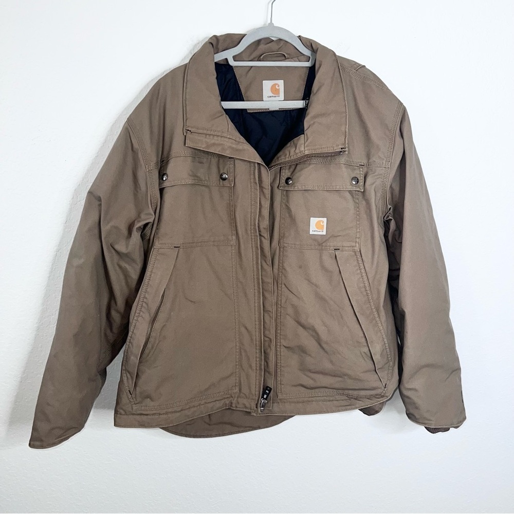 Carhartt Quick Duck Jefferson Traditional Jacket 2XL Thinsulate Tan Brown